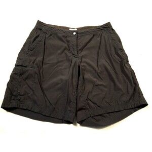 LL Bean Womens Black Shorts Stretch Waist Casual Comfort Shorts Size 10